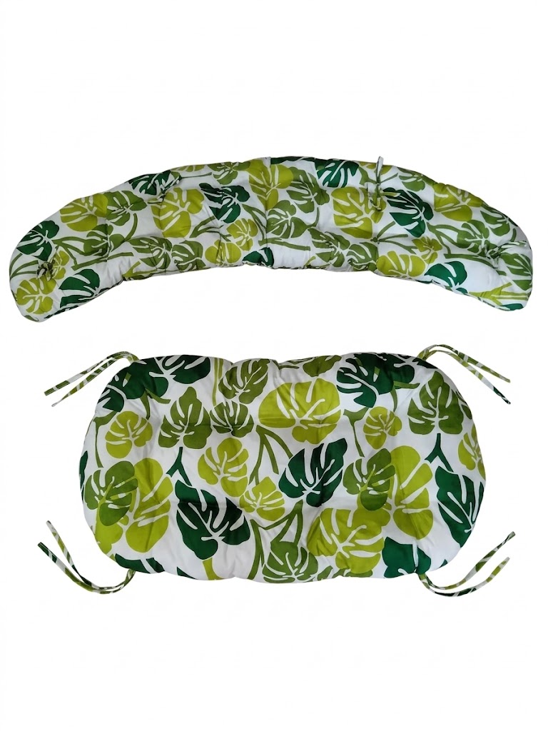 Cuscini di Ricambio per Salotto Bahama – Fantasia Tropicale Foglie di Monstera Verde