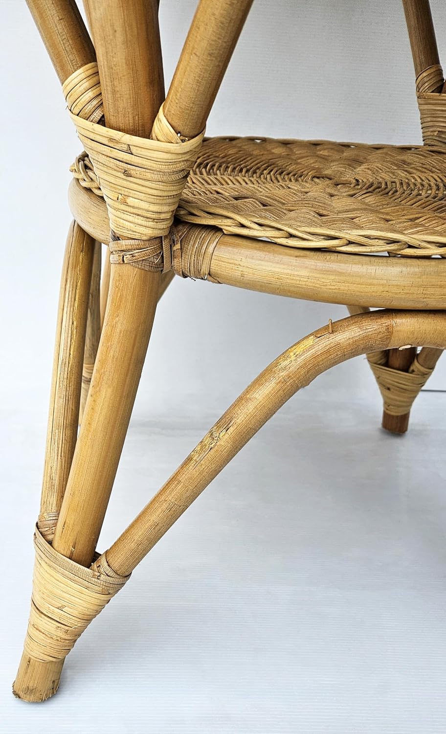 tavolo da pranzo  rattan midollino naturale rotondo cm 75x75 H art tav/75m