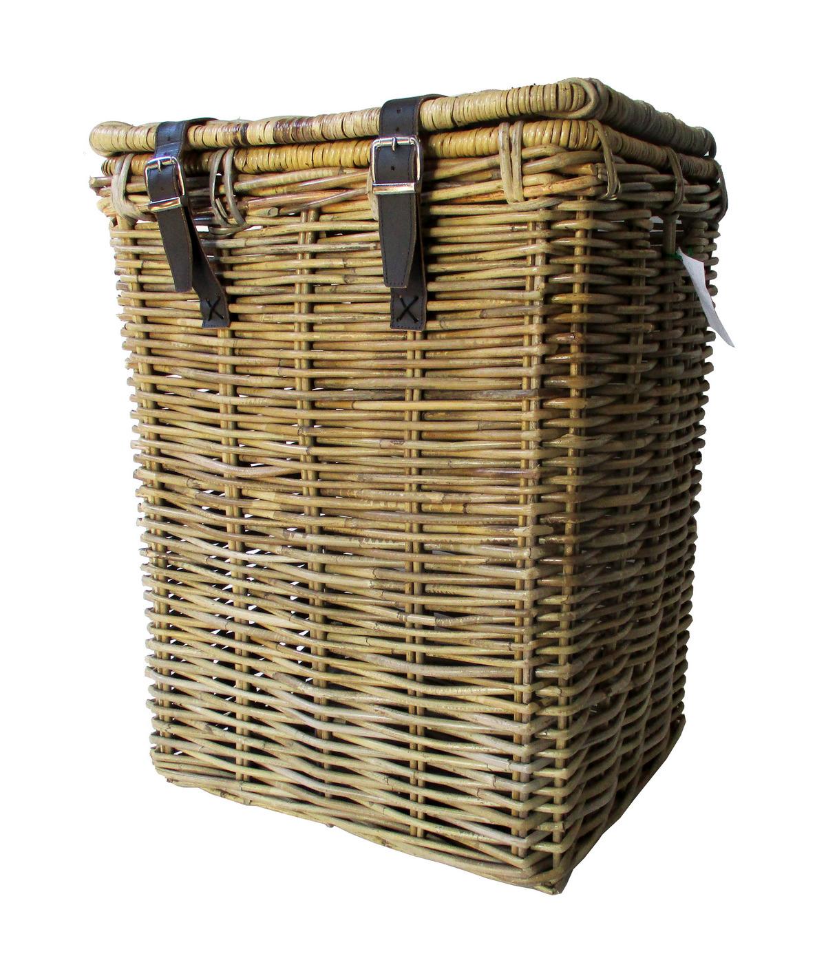 Cesto Portabiancheria in Giunco Naturale Cm 46x36x60 H