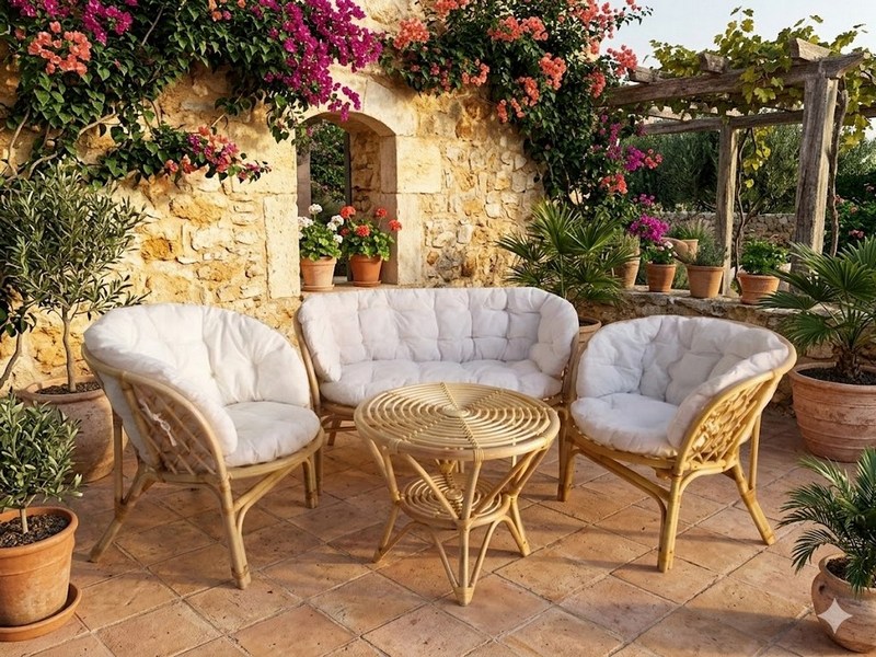 Salotto rattan naturale vimini Bahama Naturale - 3