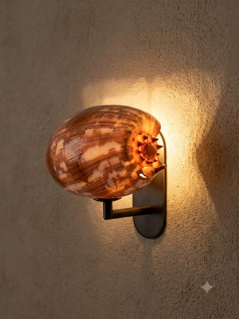 Conchiglia Naturale da Collezione Melo Amphora (Conchiglia Melone) - 11x12x25 cm