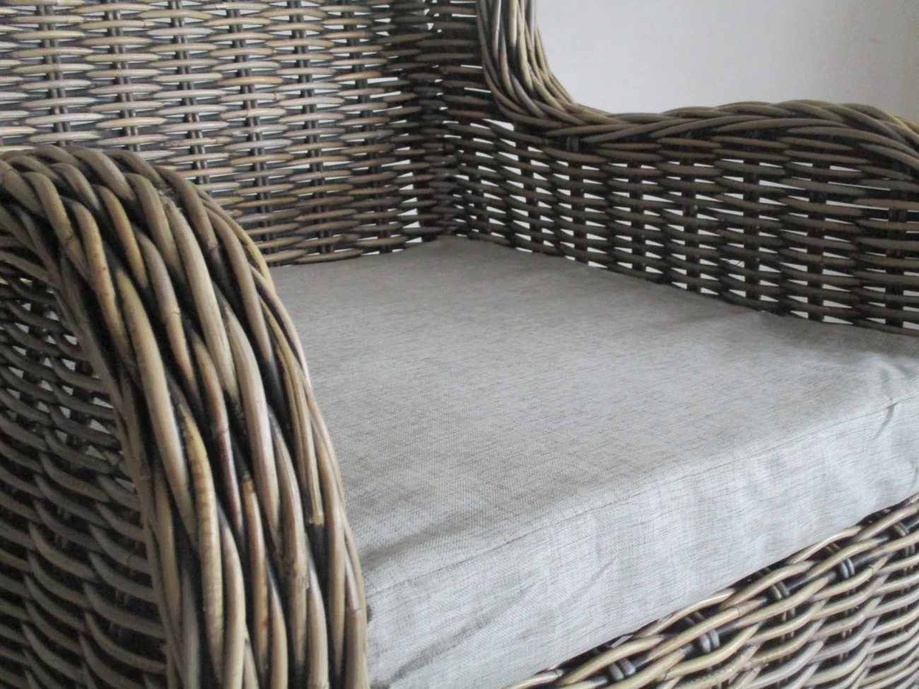 Poltrona in rattan naturale vimini  Arena - in Giunco Kubu Grey - 4