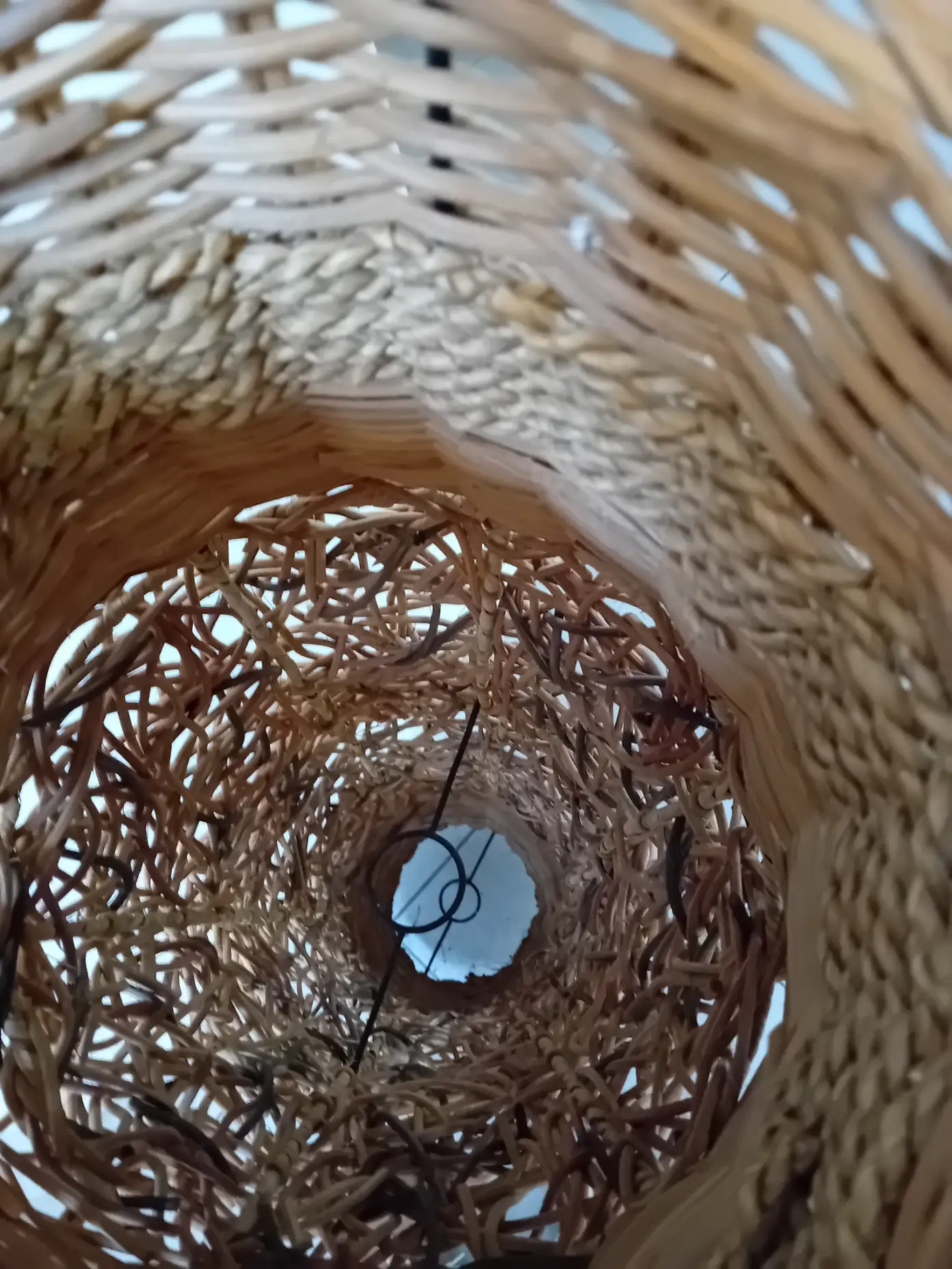 ampada da Terra in Rattan Intrecciato a Mano – H 150 cm, 2 Punti Luce - 4
