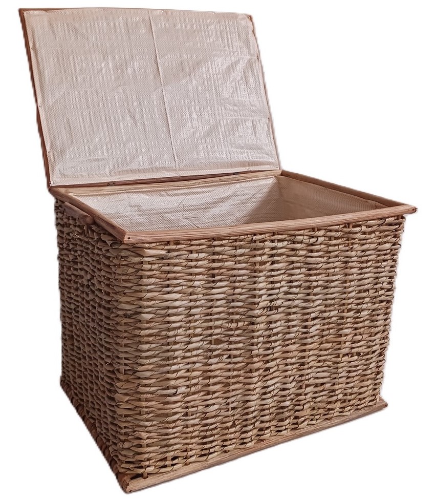 Cesto/Baule Porta Biancheria in Banano Cm 52x36x40 H