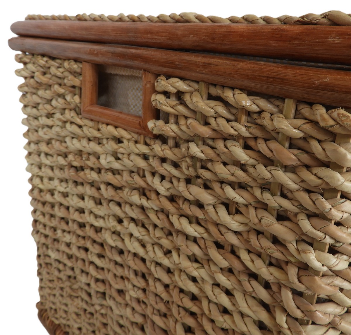 Baule Porta Biancheria in Banano Cm 75x44x45 H - 4