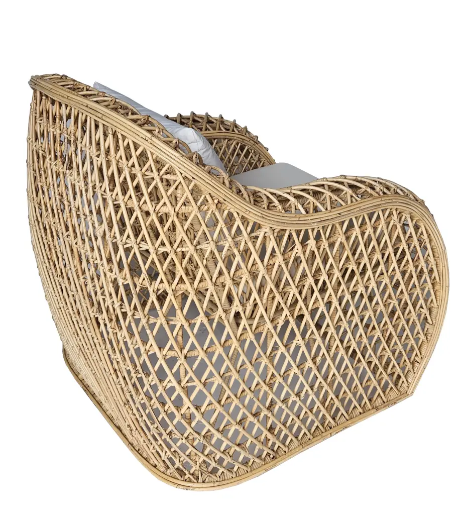 Poltrona Giava Design - intreccio in Rattan Naturale e Vimini - 3