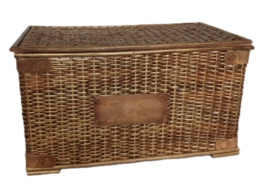 Baule in Rattan Antik Cm 76x44x45 H - 4