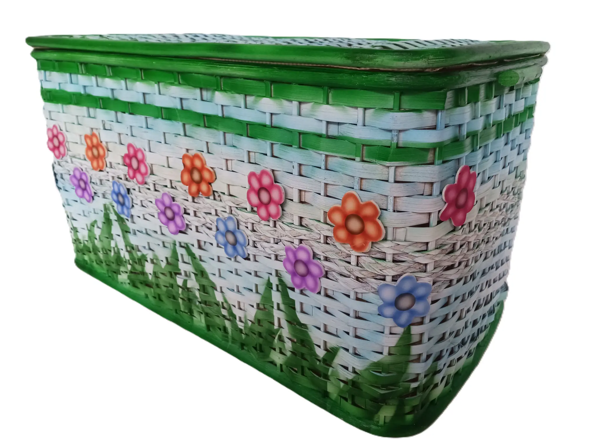 Baule Multiuso in Rattan Naturale – Porta Biancheria e Porta Giochi Cm 72x39x40 H