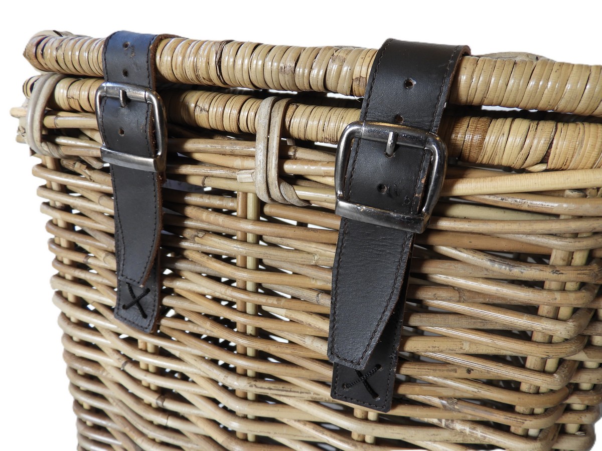 Cesto Portabiancheria in Giunco Naturale Cm 36x27x48 H