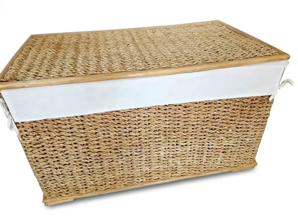Cesto baule cm 85 x 50 x H 50  portabiancheria  in vimini rattan