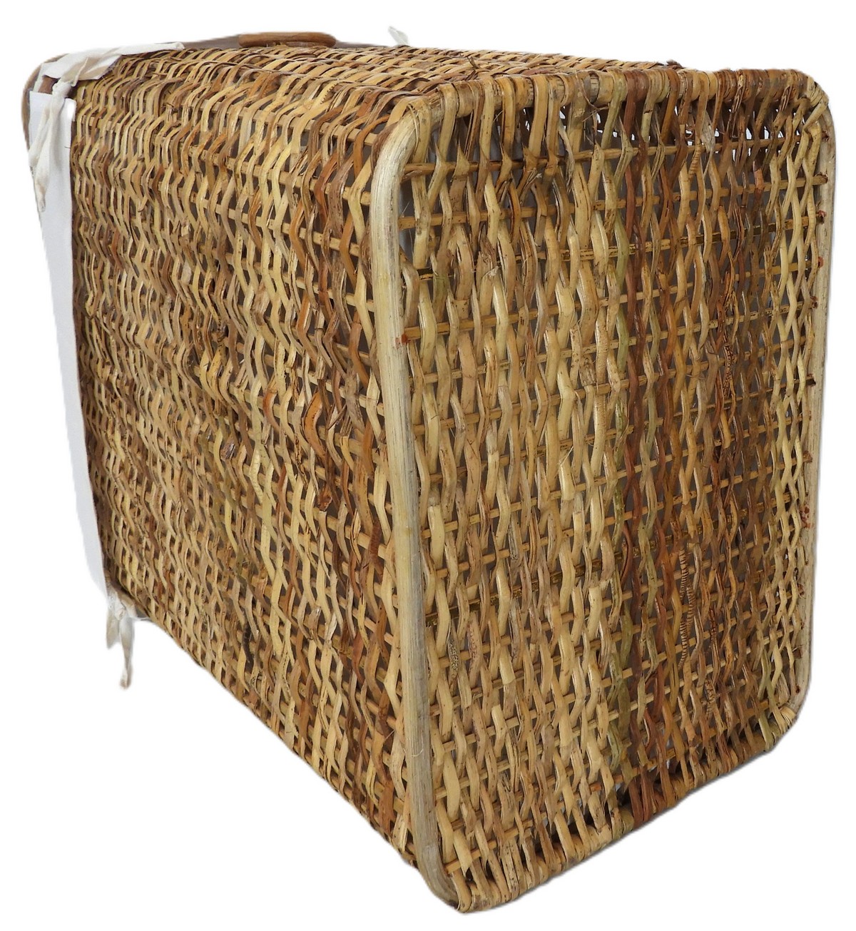 Cesto Porta Biancheria in Rattan Naturale Cm 51x36x57 H - 4
