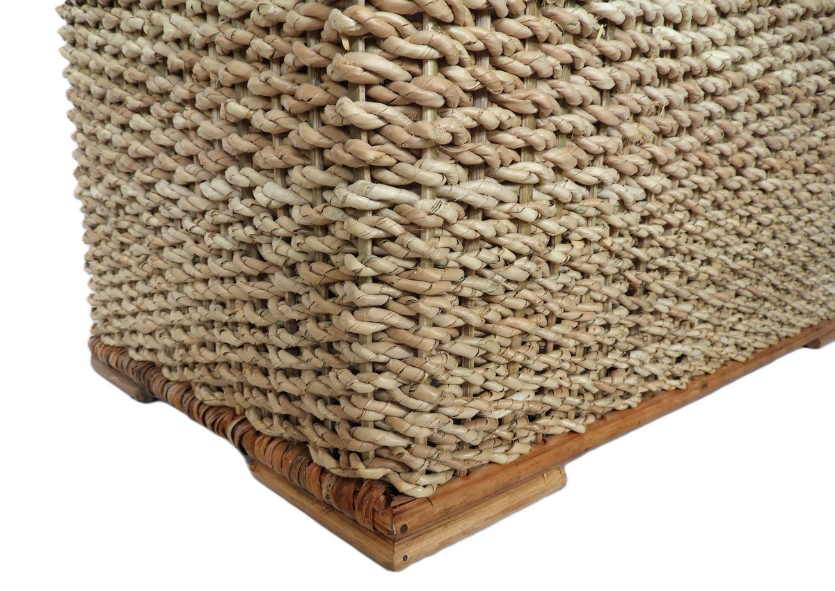 Baule Porta Biancheria in Banano Cm 68x35x40 H - 4