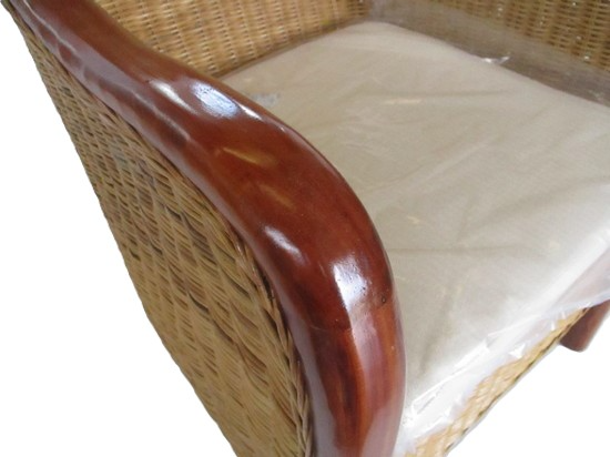 Poltrona Argo – Eleganza Materica in Midollino naturale  e Legno Teak - 3
