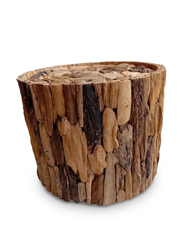 Tavolino 45x55 cm in Legno Naturale Driftwood Artigianale