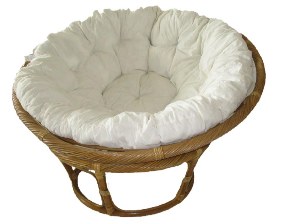 Poltrona Papasan in rattan naturale vimini  color Miele