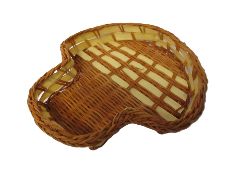 cesto in midollino forma di fungo cm 15x15x2 H