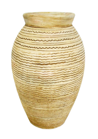 vaso in terracotta con greca