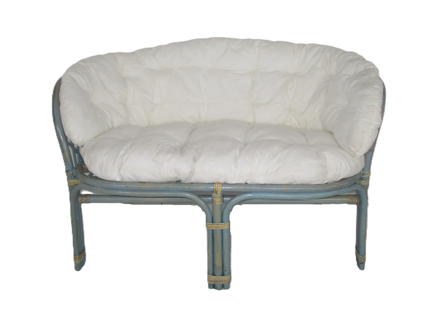 Salotto rattan naturale vimini  Bahama Azzurro - 5