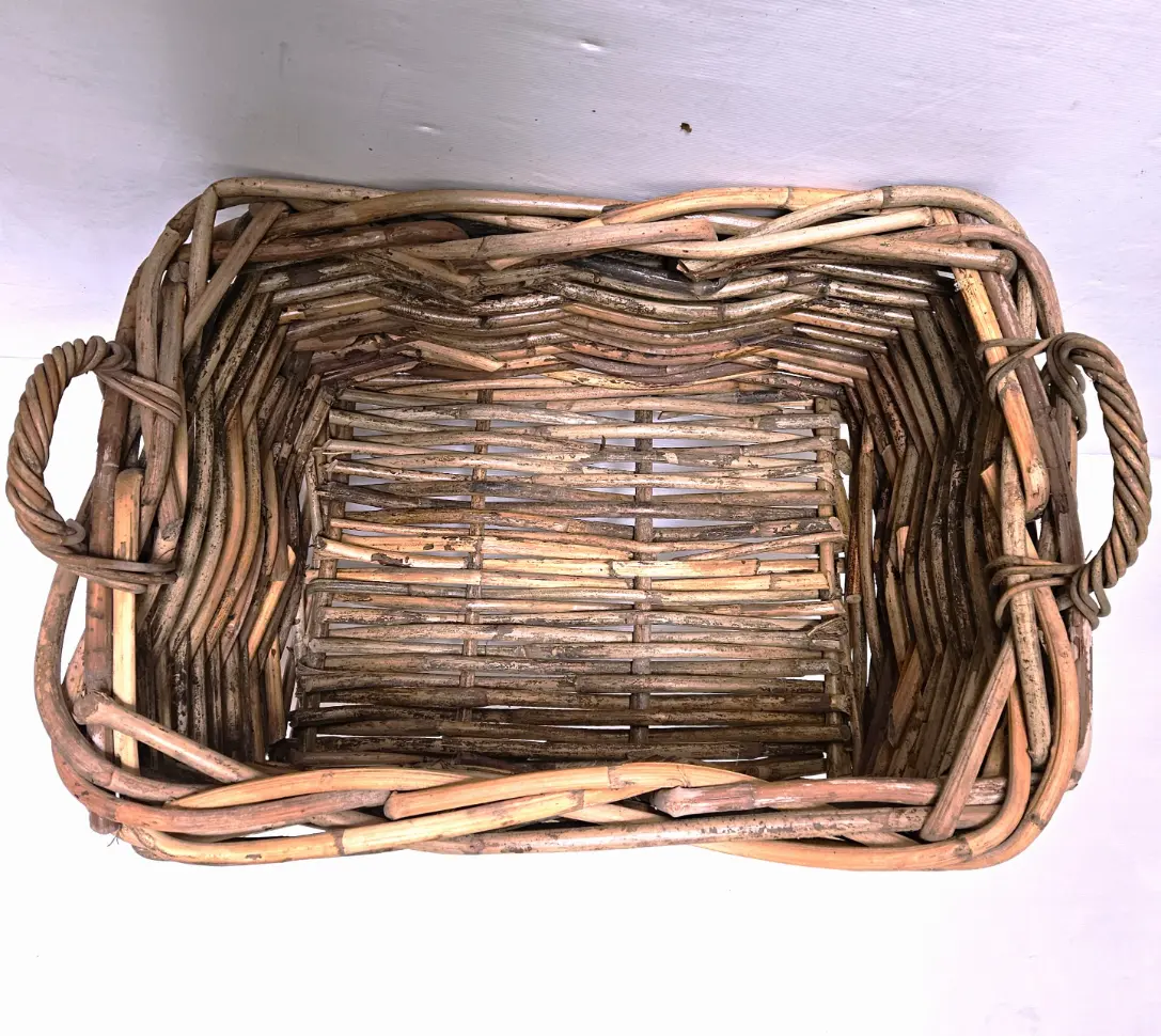 cesto porta legna rettangolare in vimini cm 75x50x43 H con manici cm 51 - 4