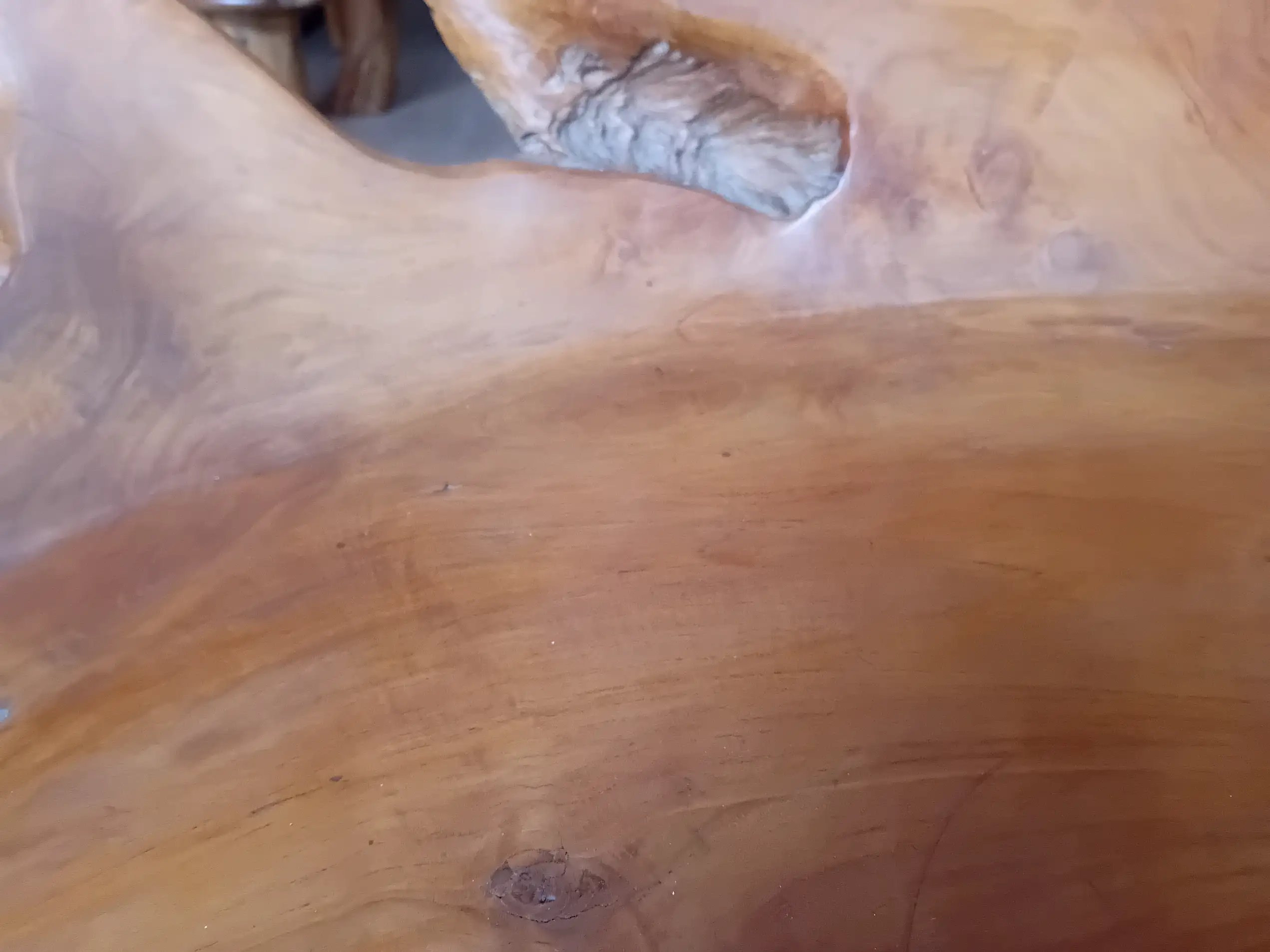 Divano Panca Scultoreo in Legno Massello Artigianale – 135x60x100 cm - 5