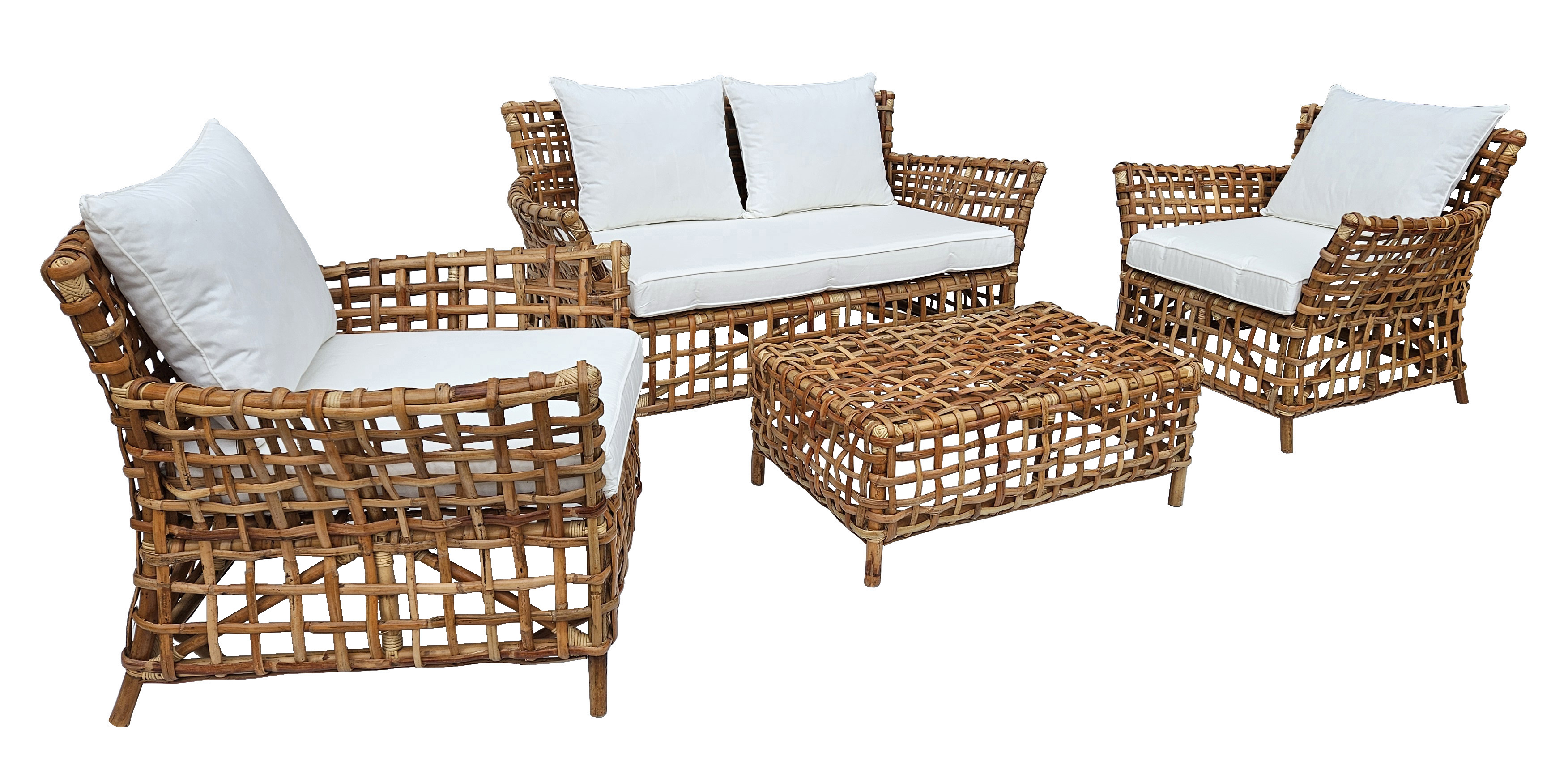 Salotto Tahiti – Set Luxury in Rattan a Intreccio Largo