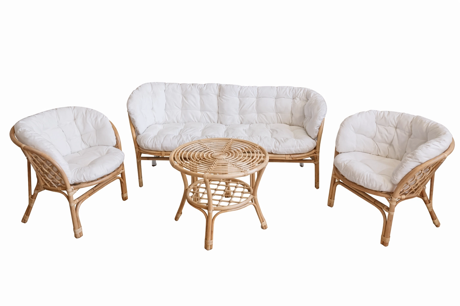 Salotto rattan naturale vimini  Bahama Naturale 5 posti
