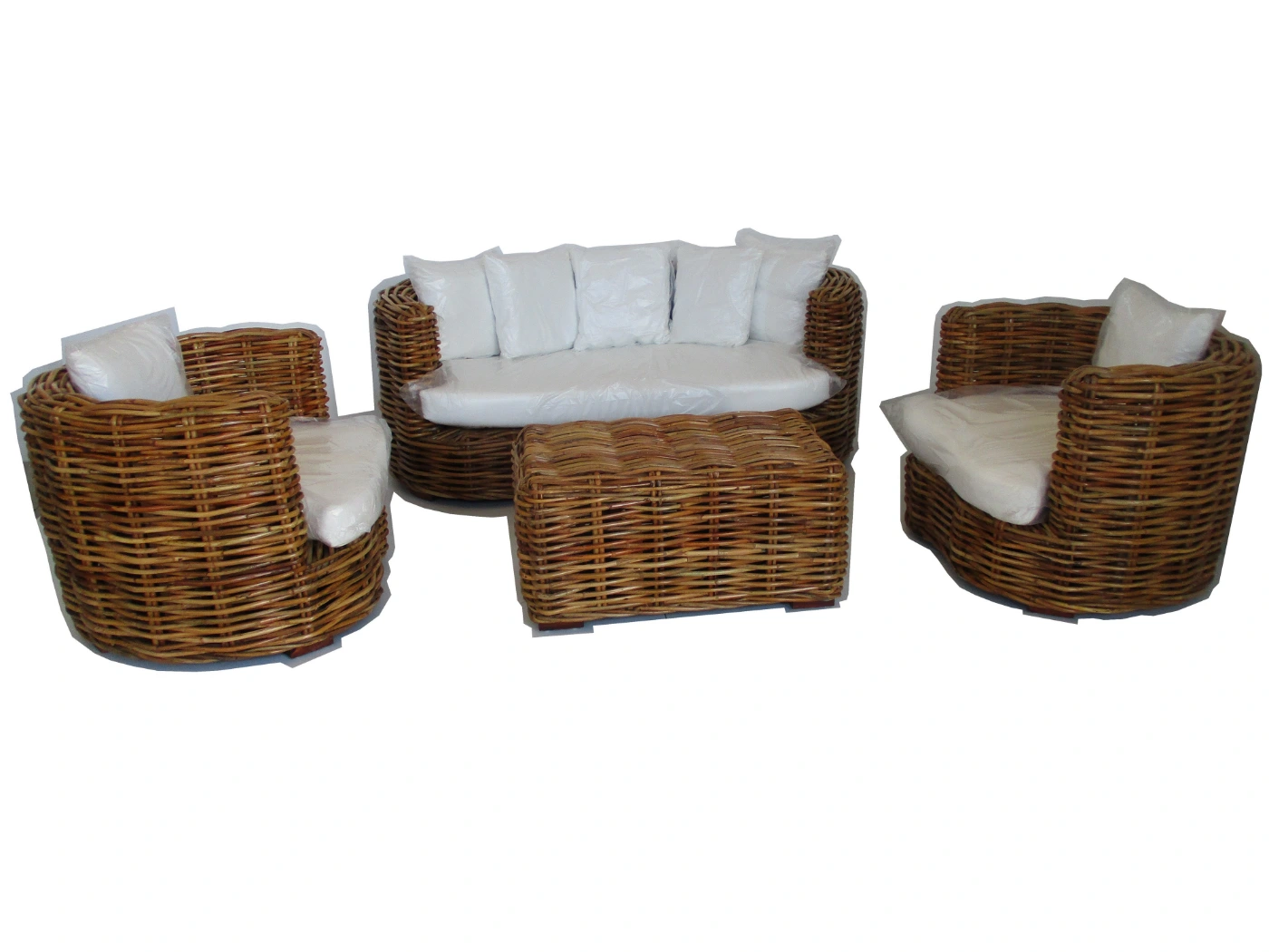 Salotto in fibra naturale Africa – Set Luxury in Rattan CL Pieno