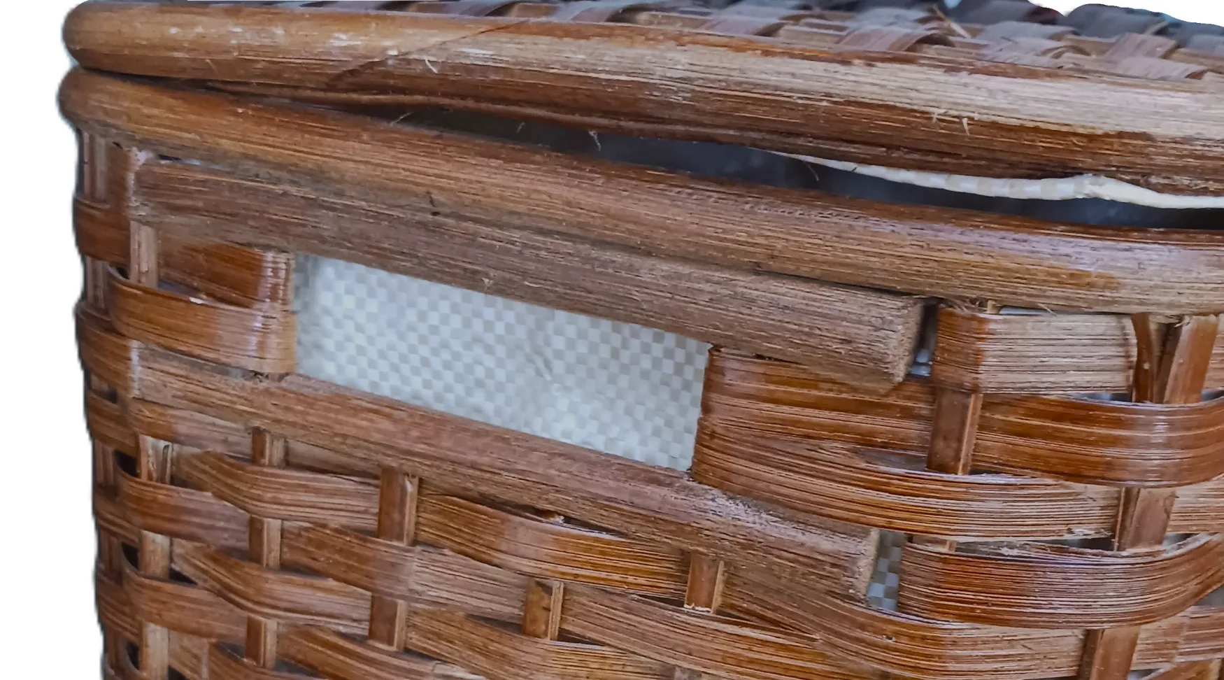Cesto Portabiancheria in Rattan Cm 37x26x50 H - 3