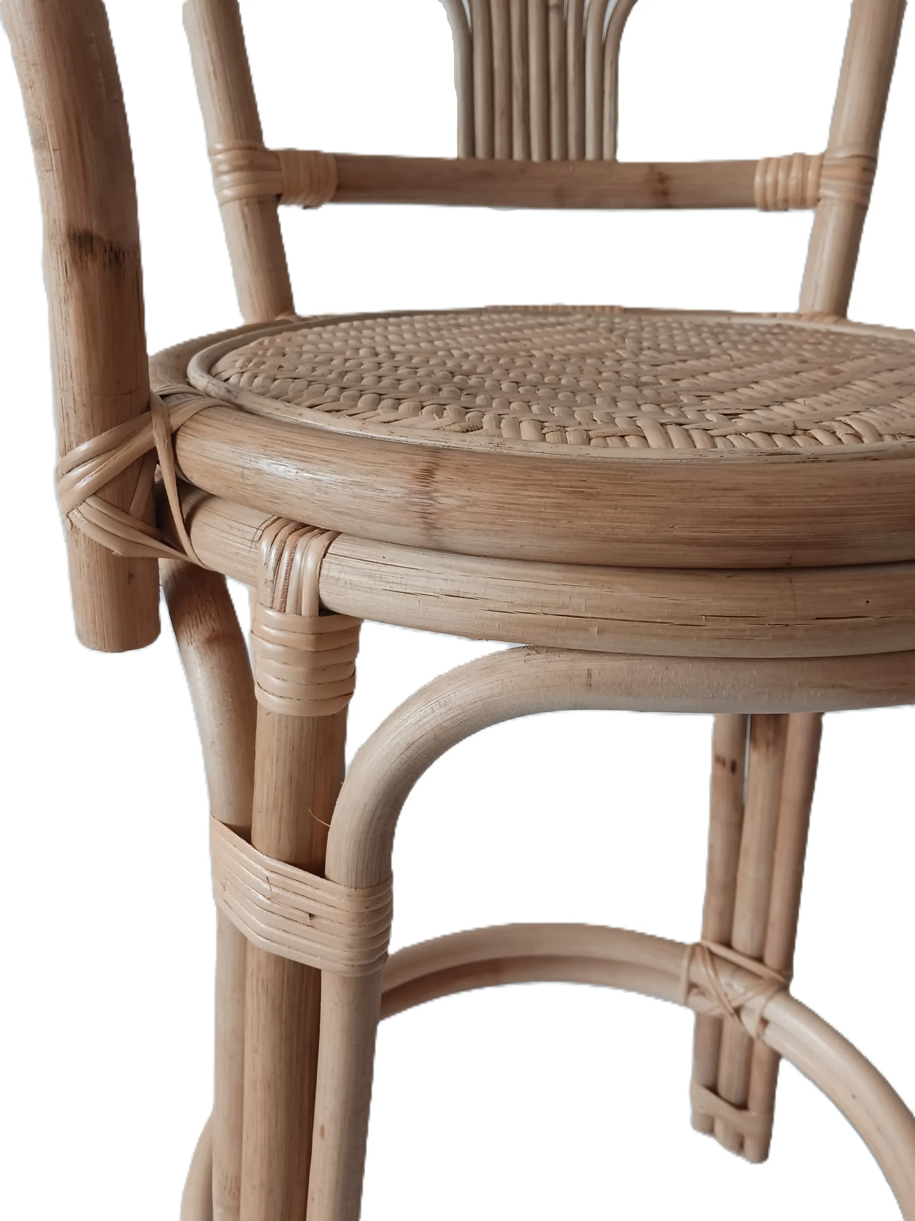Sedia Sgabello Bar – Eleganza in Rattan Naturale - 5