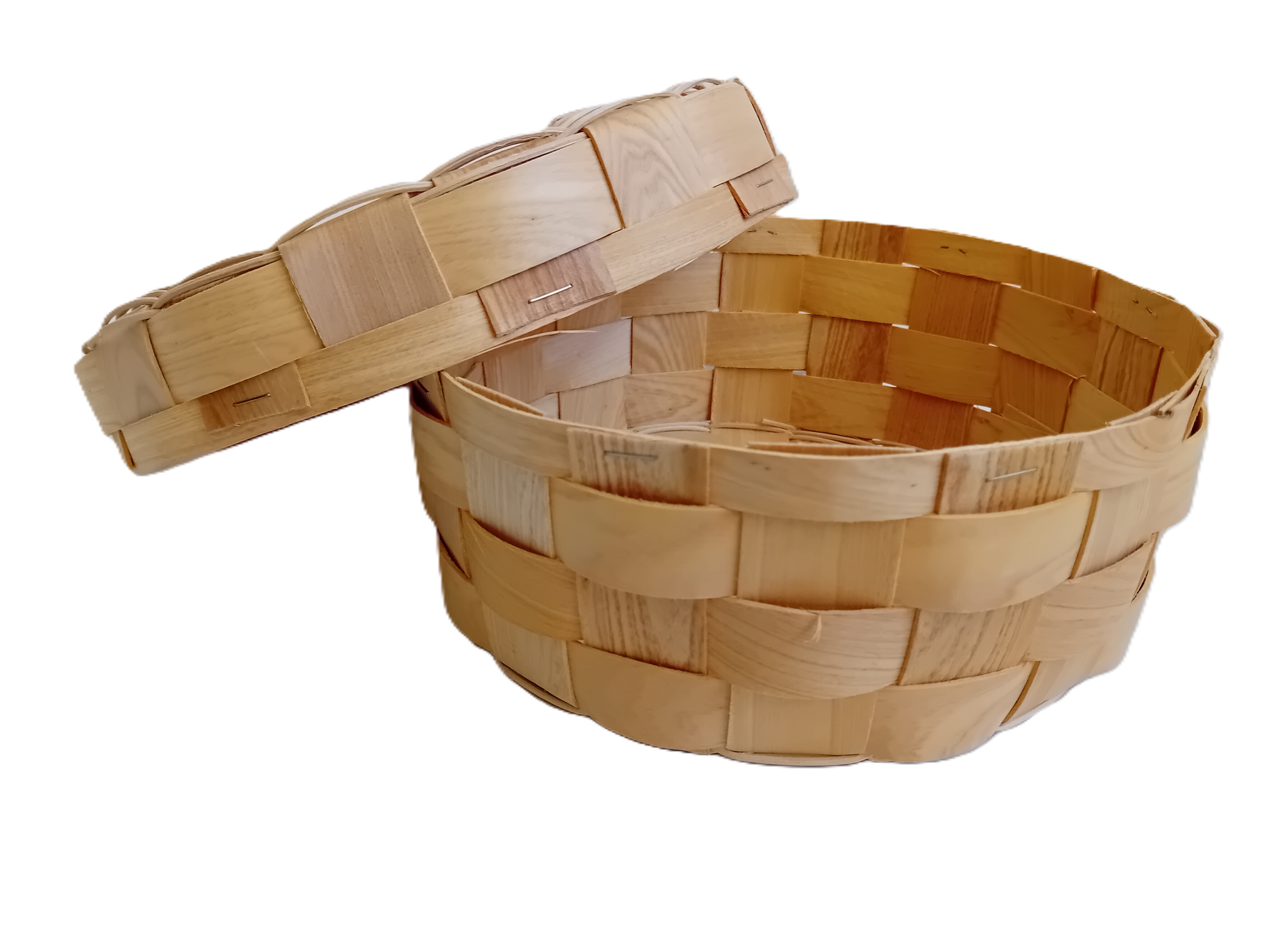 scatola rotonda bambu cm 25x11 H