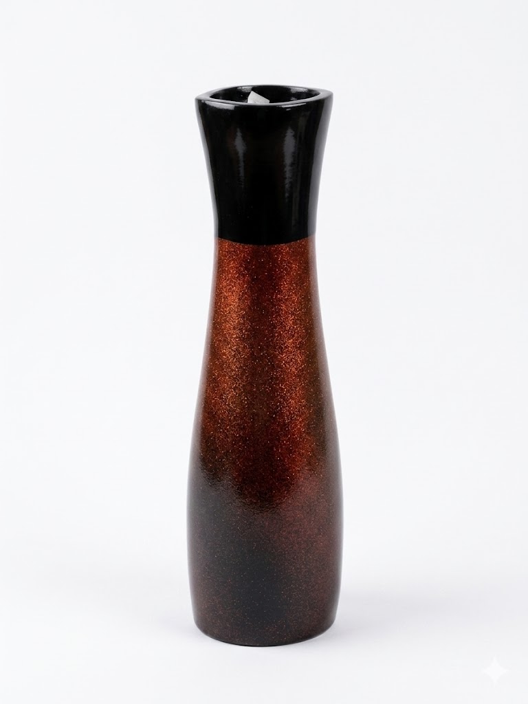 vaso terracotta stilizzato nero cm 60