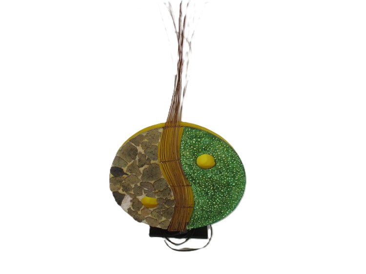 lampada rattan e resina ciuffo
