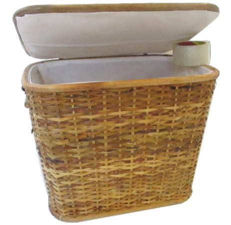 Cesto Porta Biancheria in Rattan Cm 62x40x45 H