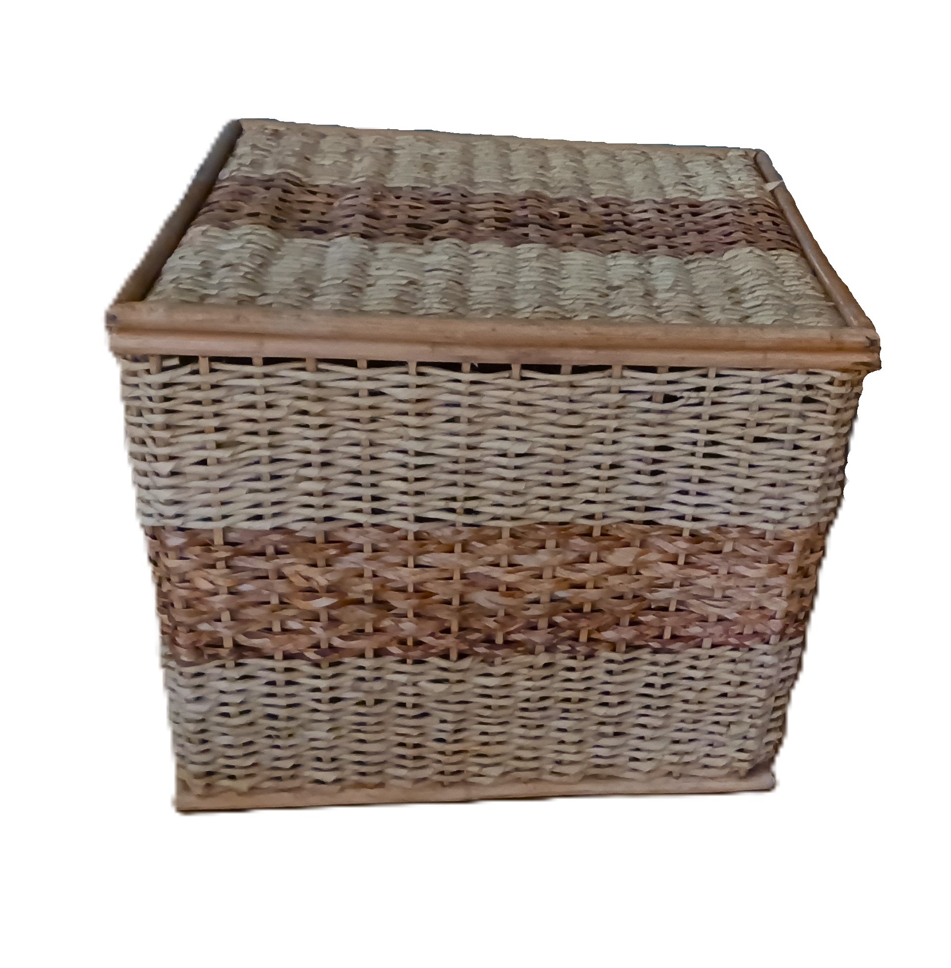 Baule Portabiancheria in Vimini Cm 50X50X41 H