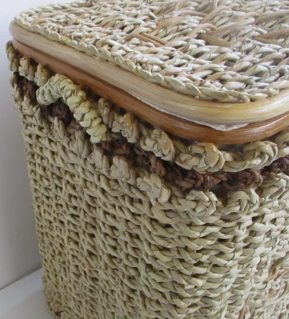 Cesto Porta Biancheria in Banano Cm 43x33x51 H - 3