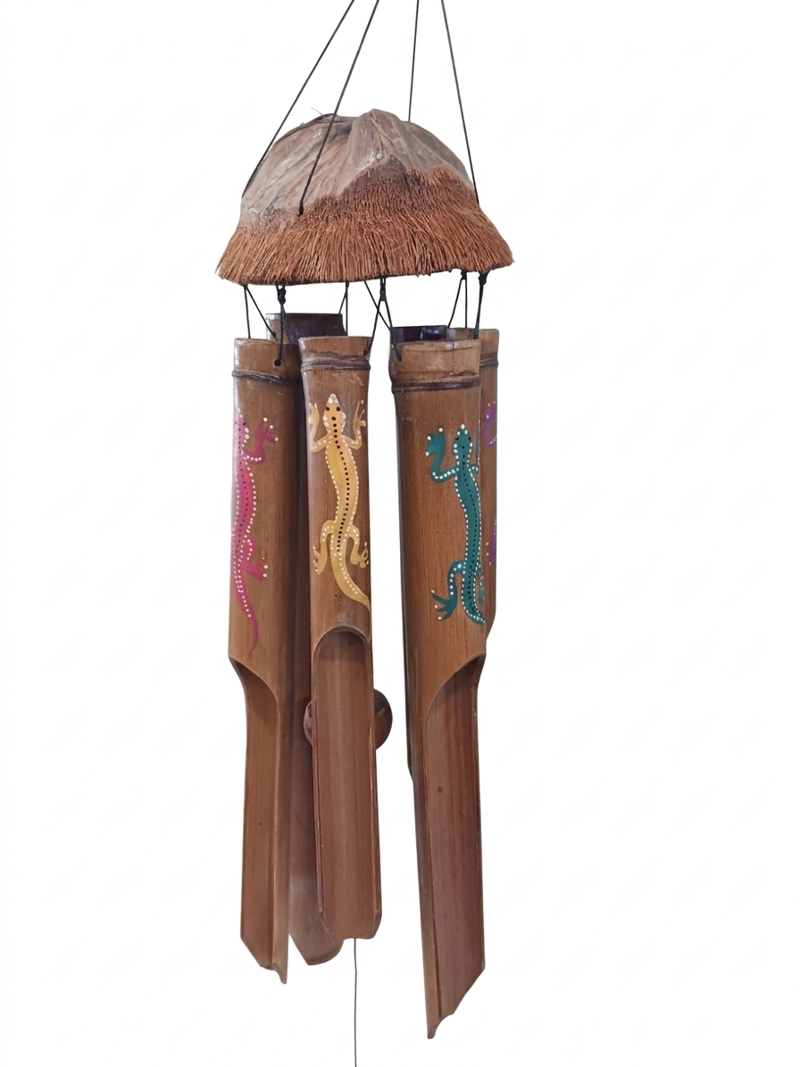 Scaccia Guai in Bamboo "Geco Portafortuna" – 50 cm