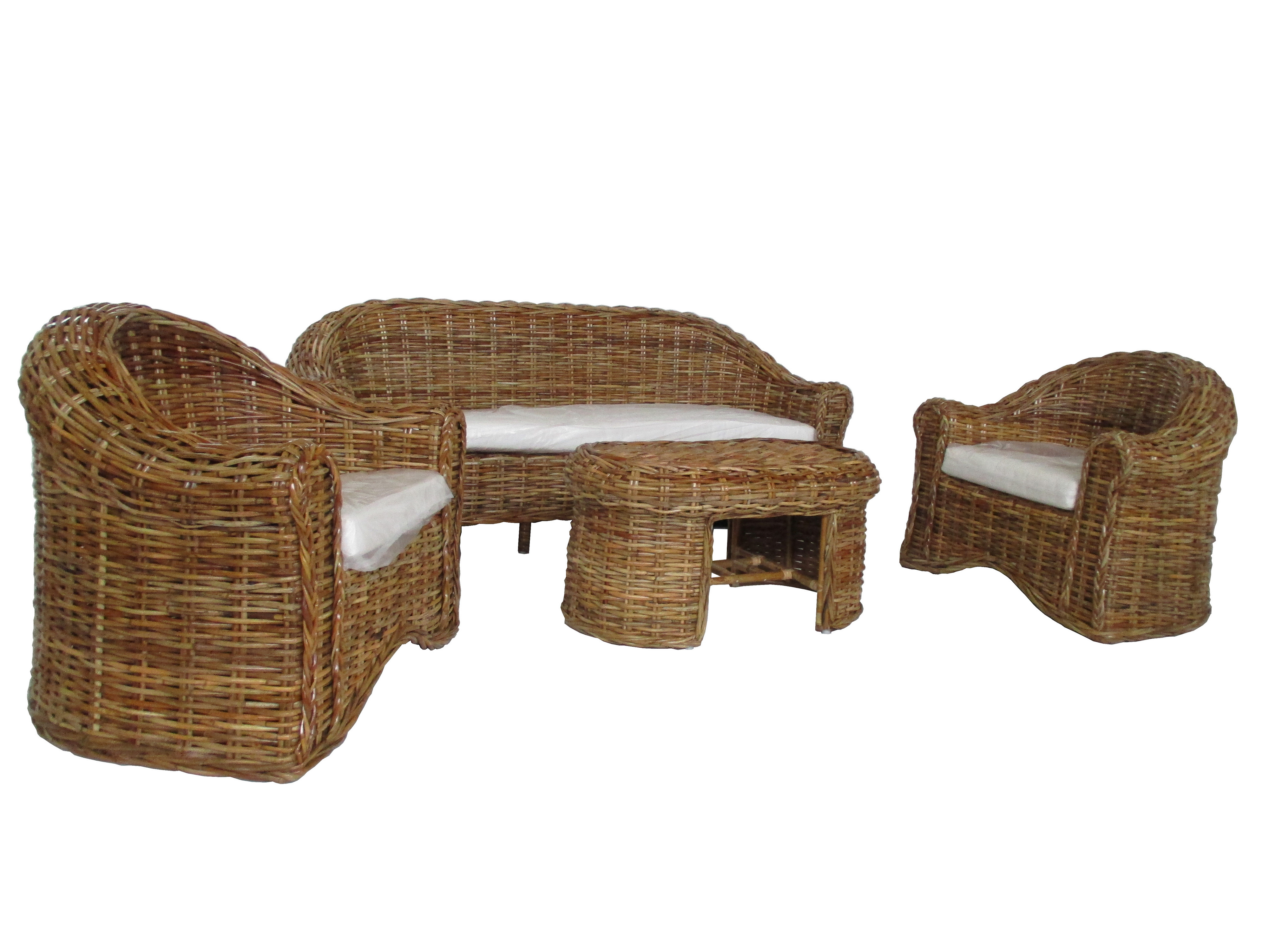Salotto President - Set Luxury in Rattan Pieno