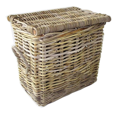 Cesto Porta Biancheria in Giunco Cm 40x30x43 H