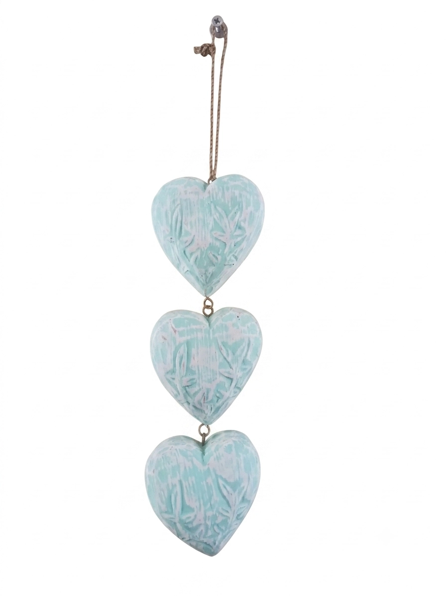Decorazione da Appendere "Cuore Azzurro" in Legno