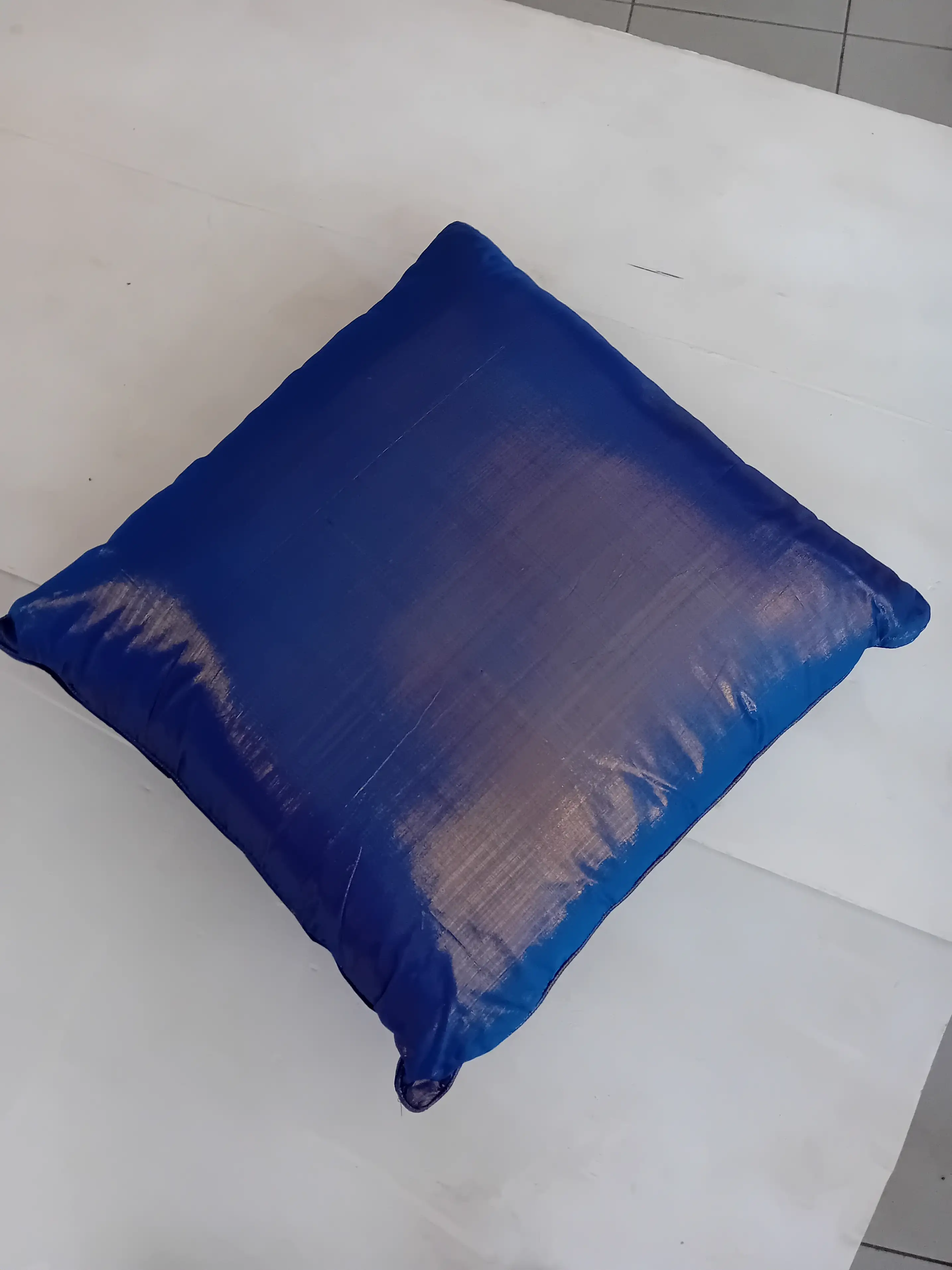 Cuscino Arredo in Cotone Cangiante Blu Notte - 70x70 cm - 4