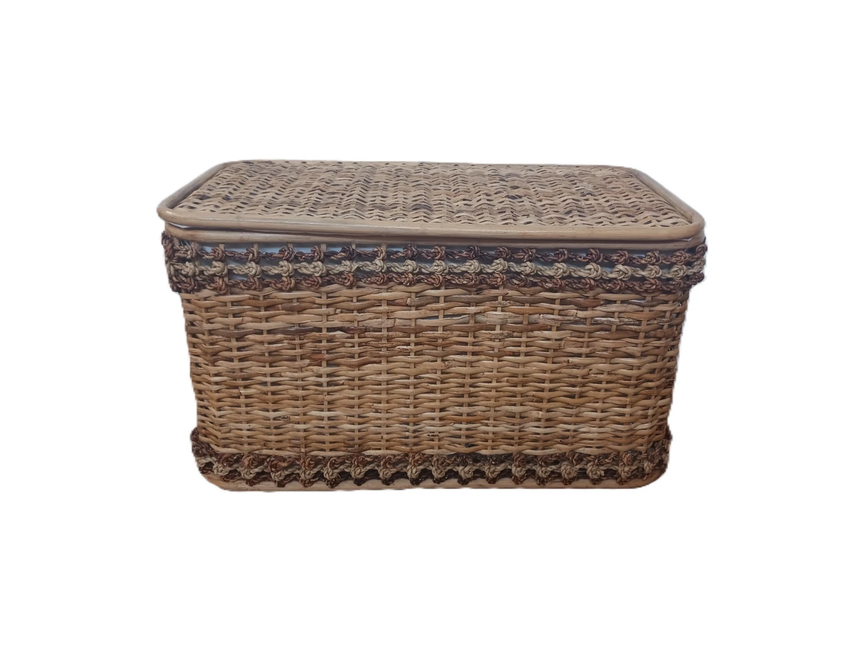 Baule Portabiancheria in Rattan Cm 70x40x40 H - 3
