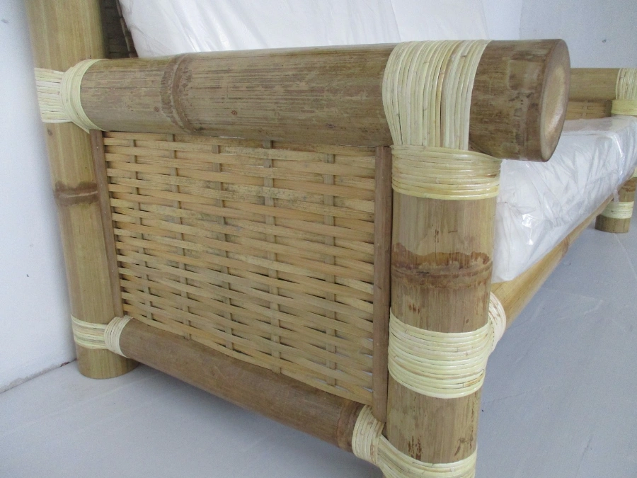 Salotto Singapore – Set 5 Posti in Bamboo Canna Grossa - 5