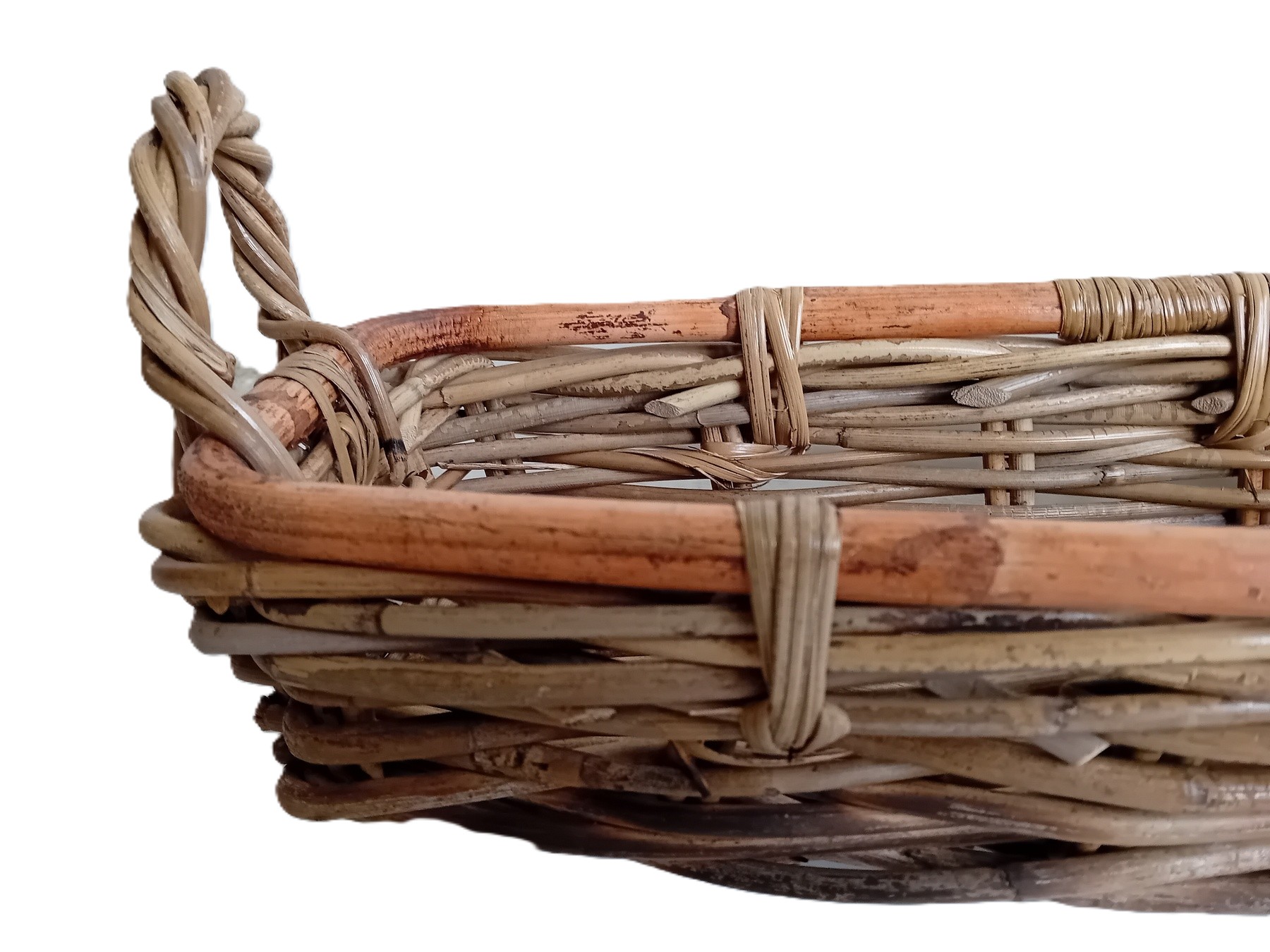 vassoio vimini intreccio in giunco kubo grey art ck7027/1