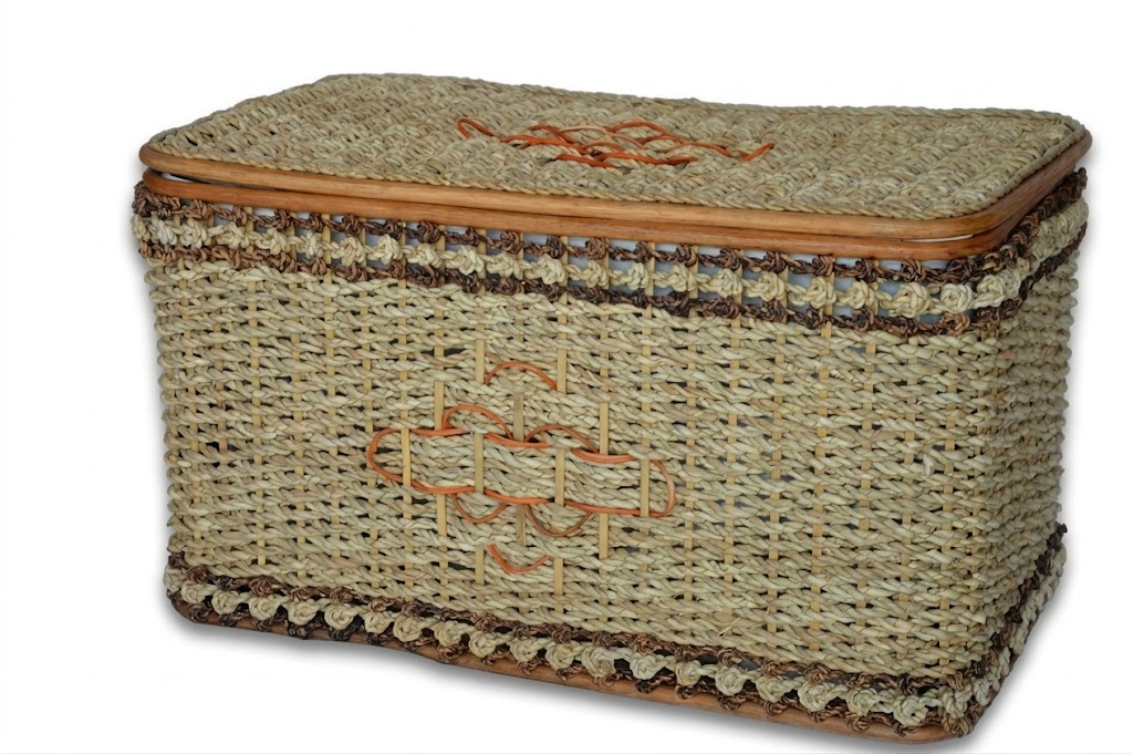 Baule Porta Biancheria in Banano Cm 80x45x46 H