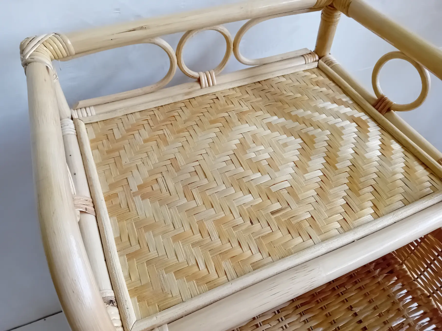 cassettiera rattan naturale 3 cassetti art ck7003 - 3