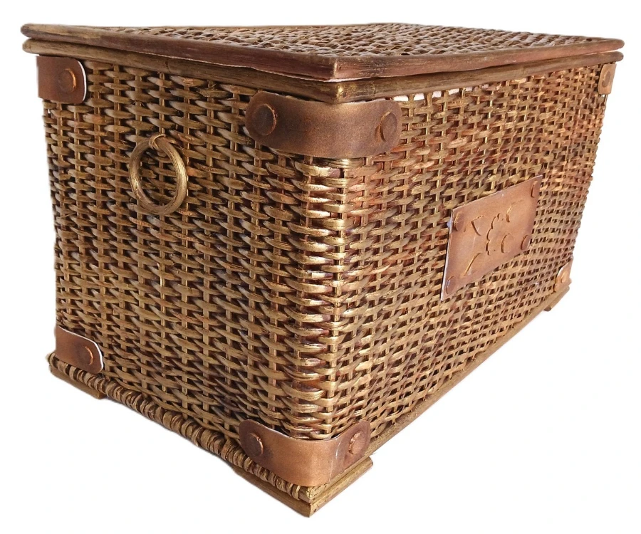 Baule in Rattan Antik Cm 76x44x45 H - 3