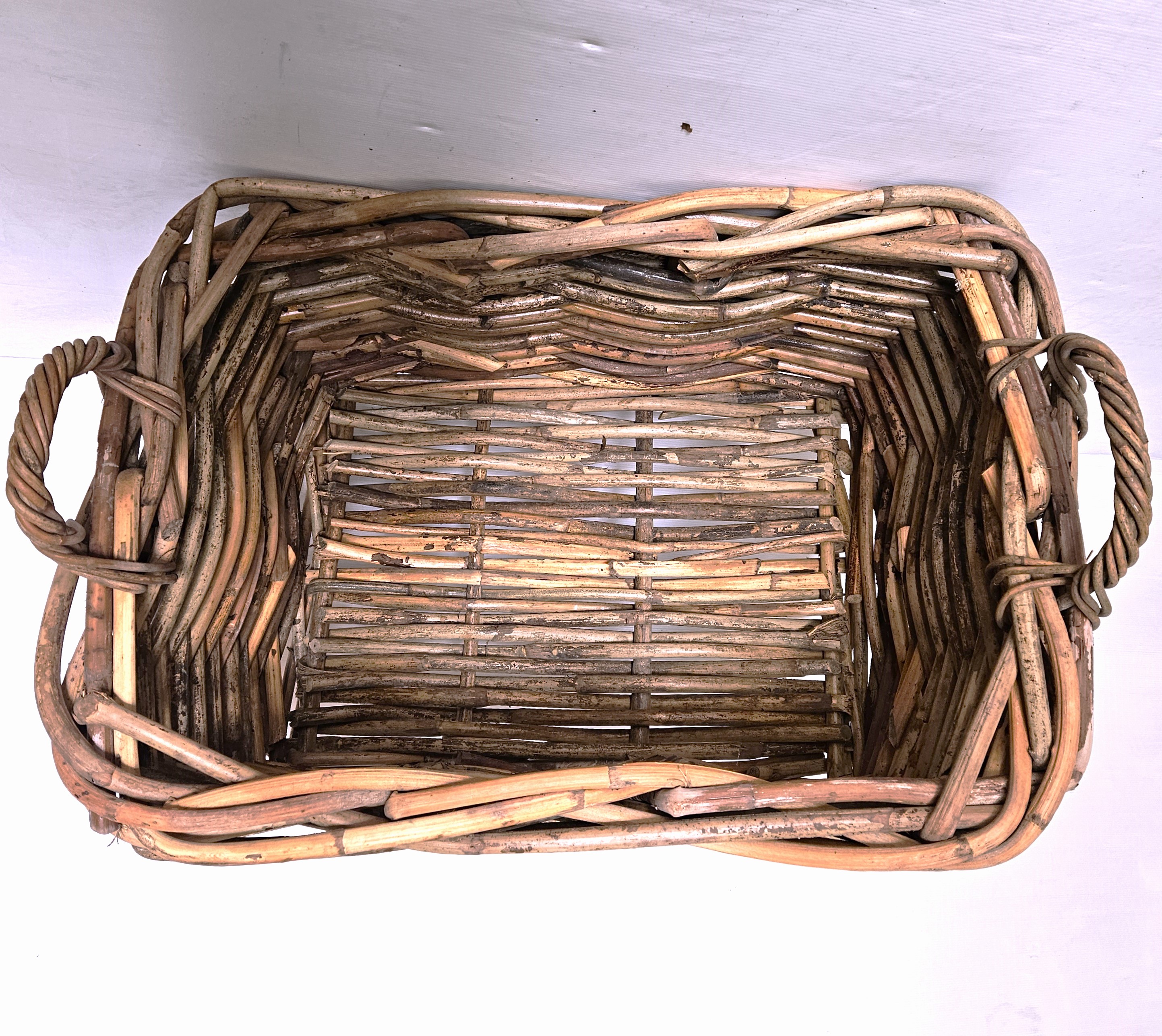 cesto porta legna rettangolare in vimini cm 75x50x43 H con manici cm 51 - 4