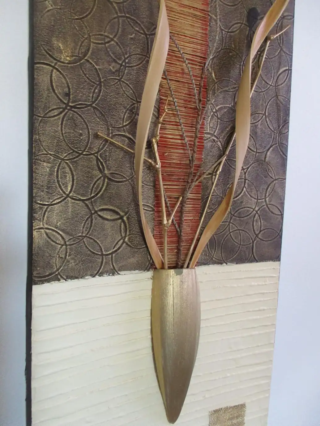 Quadro Etnico Moderno Bali – Pannello Materico "Natura di Bali" 120x45 cm