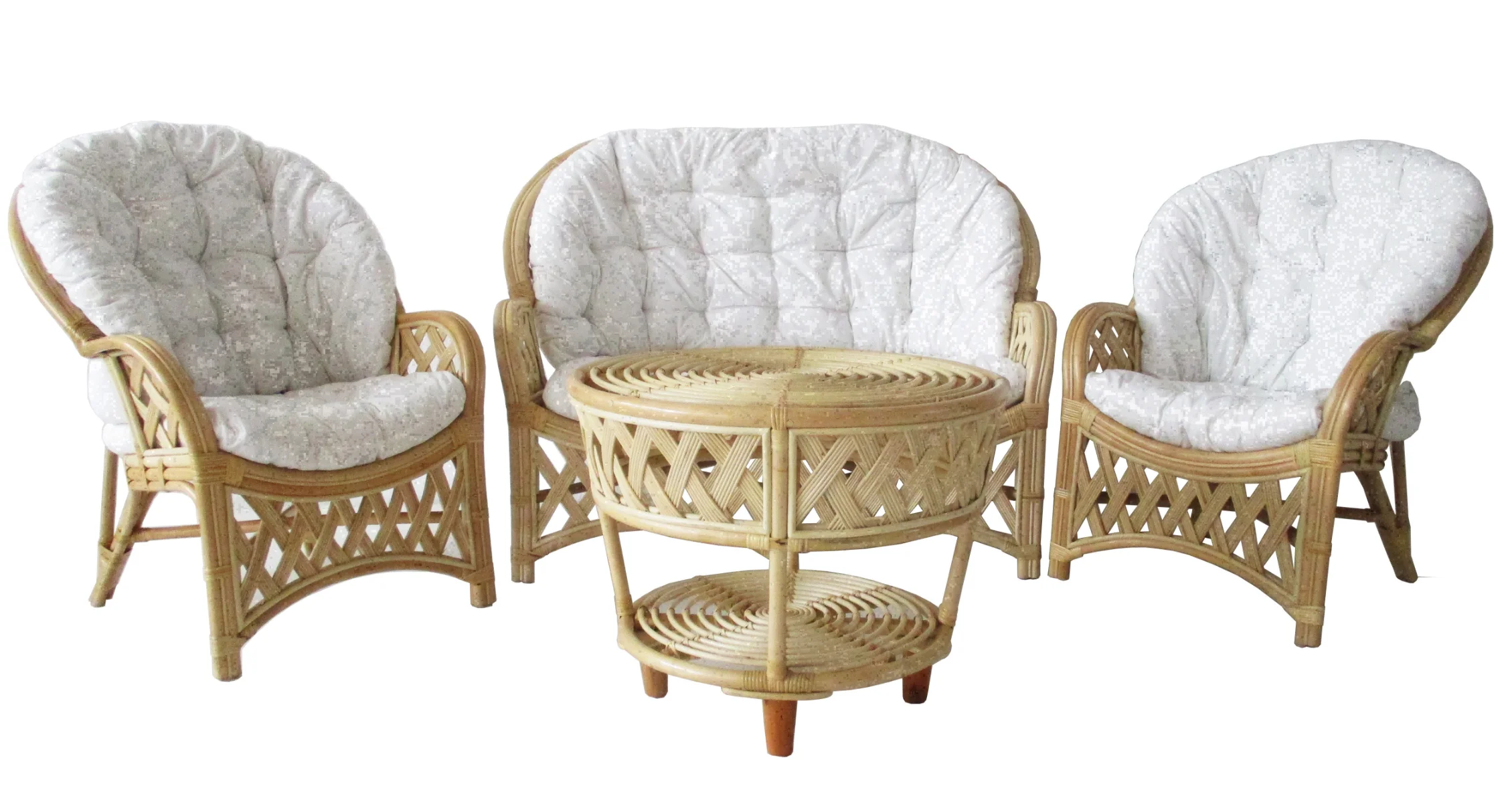 Salotto rattan naturale  vimini  Brazil 4 posti