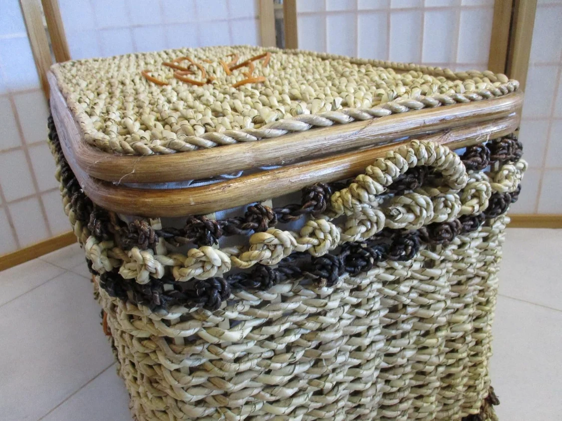Baule Porta Biancheria in Banano Cm 70x38x40 H - 3